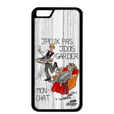 Противоударный чехол на смартфон // iPhone 6S // "Не могу - сижу с котом!" Крутой Повод, Utaupia, светло- серый