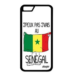Противоударный чехол на смартфон // iPhone 6S // "Еду в Сенегал" Рисунок Надпись, Utaupia, белый