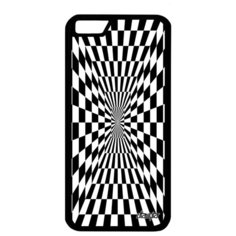 Ударопрочный чехол на смартфон // Apple iPhone 6S // "Иллюзия шахмат" Картинки Квадраты, Utaupia, черный