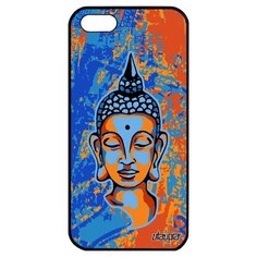 Простой чехол на смартфон // iPhone 5 5S SE (2016) // "Будда" Азия Индия, Utaupia, голубой
