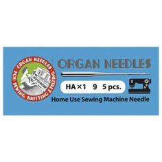 Иглы универсальные для бытовых швейных машин, №65, HA 1/9, 5 игл Organ