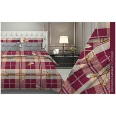 Постельное белье Ovonavi-1876/1 бязь, бордо