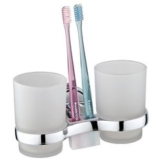 Стакан для зубных щеток Ростовская Мануфактура Сантехники A6021, белый/хром