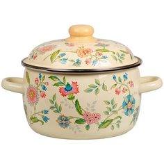 Кастрюля СтальЭмаль 3RC161M, 2 л, слоновая кость