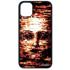 Модный чехол на мобильный // Apple iPhone 11 Pro Max // "Женское лицо" Воображение Маска, Utaupia, оранжевый