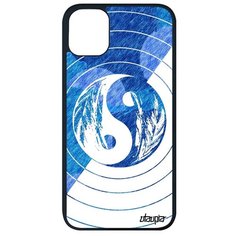 Красивый чехол на смартфон // Apple iPhone 11 Pro Max // "Инь и Ян" Добро и зло Символ, Utaupia, голубой