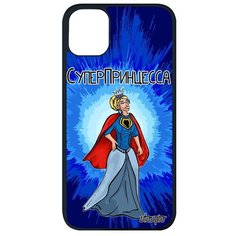 Необычный чехол на смартфон // iPhone 11 Pro Max // "Суперпринцесса" Веселый Комичный, Utaupia, синий