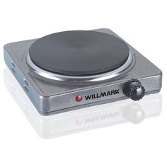 Плита настольная электрическая WILLMARK НS-115G серый (чугун-одноконфорочная, 1500 Вт)
