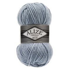 Пряжа Alize Superlana Maxi (Суперлана Макси) 480 светло-голубой 75% акрил, 25% шерсть 100г 100м 5шт