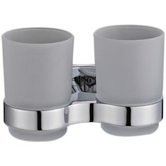 Стакан для ванной комнаты РМС, двойной, A1160-2, хром Ростовская Мануфактура Сантехники