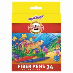 Фломастеры юнландия "Подводный мир" (KOH- I- NOOR EXCLUSIVE), 24 цвета, трехгранные, 151614, 771002BD24KS