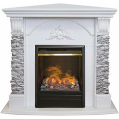 Электрокамин RealFlame Athena Corner GR WT с Olympic 3D