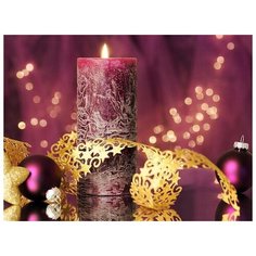 Набор алмазной мозаики "Новогодняя свеча", размер 50х30см, 43 цвета Яркие Грани