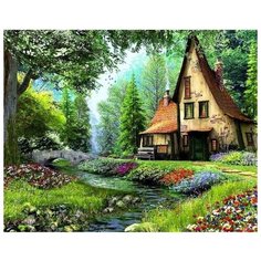Набор алмазной вышивки "Домик на опушке", размер 63х50см, 57 цветов Яркие Грани