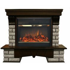 Электрокамин RealFlame Country Rock 26 AO с Moonblaze brass