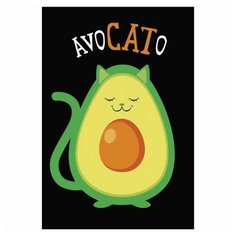 Блокнот с гелевой обложкой малый формат (110х145 мм) А6, 56 л., скоба, клетка, CENTRUM, "Avocato", 84238