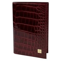 Обложка для паспорта"Nice"10056, крокодил вишневая Dimanche