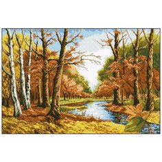 Алмазная мозаика Яркие Грани "Лесной ручей" (DS108), размер 75х50см, 30 цветов