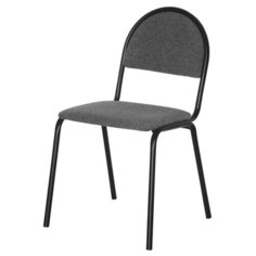 Стул для посетителей "Серна", черный каркас, ткань серая, СМ 7/22 Т-08 Дебют