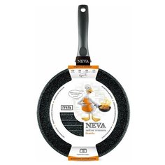 Сковорода- гриль Neva Granite NG0224 литая, 24см, черный НЕВА металл посуда
