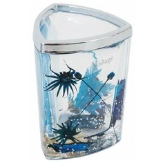 Стакан для зубных щеток Vidage Василек пластик цвет прозрачный