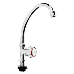 Моносмеситель ZEIN кранбукса пластик 3/8", резина, без подводки, хром