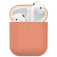 Чехол силиконовый Deppa Ultra Slim для AirPods, персиковый