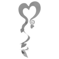 Спираль «Гирлянда сердец», цвет серебристый Страна Карнавалия