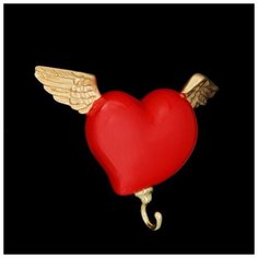 Вешалка "Сердце с крыльями" красная, 11 × 3 × 10 см Antartidee