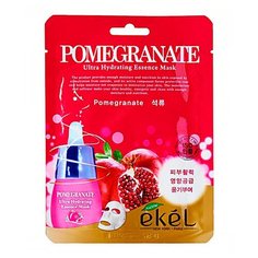 EKEL Маска для лица тканевая с гранатом. Essence mask pomegranate, 25 гр.