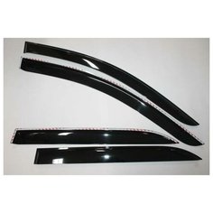 Дефлекторы дверей (ветровики) Renault Logan II седан 14-- клеящиеся (Voin) (10) (Azard)