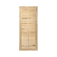 Дверь глухая 1,7х0,7 м., липа Класс С, коробка из липы "Банные штучки" /1