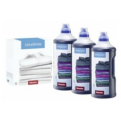 Набор моющих средств для ухода за бельём MIELE 3×UltraColor + 1×UltraWhite