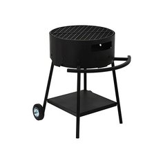 BOYSCOUT Жаровня-гриль круглая на подставке (дровница, колёса,ручка) чугунной решёткой 450мм, 570х560х670мм