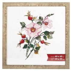 Рамка Gamma 40*40 см, пластик, с оргстеклом, дуб мокко (ПРК-11)