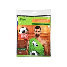 Простыня банная "Футбол" 180*150см "Банные штучки" /20