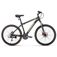 Горный (MTB) велосипед FORWARD Hardi 26 2.0 disc (2021) черный/желтый 17" (требует финальной сборки)