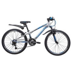 Подростковый горный (MTB) велосипед Novatrack Lumen 24 (2019) серебристый 11" (требует финальной сборки)