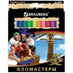 BRAUBERG Набор фломастеров Корсары (150564), 12 шт.