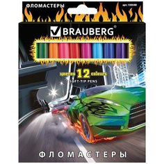 BRAUBERG Набор фломастеров InstaRacing (150548), 12 шт.