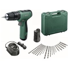 Дрель-шуруповерт Bosch EasyImpact 1200 аккумуляторная ударная в кейсе с набором оснастки, 06039D3105
