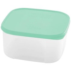 Контейнер для продуктов Nice&Price коллекция Bio, с язычком на крышке, 1,1 л, мята, квадратный, 148х148х77мм
