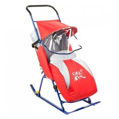 Санки-коляска "Малышок 7" оранжевый Galaxy