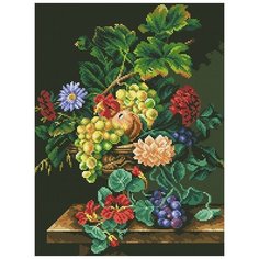 Алмазная мозаика Паутинка Натюрморт с настурцией, 35*45 см (ПАУ. М240)