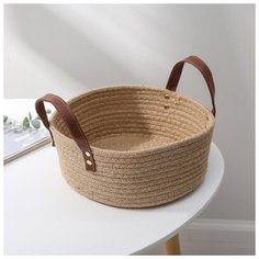 Корзина для хранения Доляна плетеная, "Айко", 27*27*19 см (5600102)