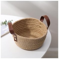 Корзина для хранения Доляна плетеная, "Айко", 21,5*21,5*16,5 см (5600101)