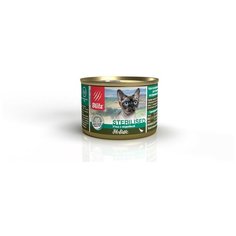 Blitz Влажный корм для стерилизованных кошек Нежный паштет Утка с индейкой всех возрастов 200 гр