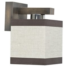 Настенный светильник TK Lighting Lea 407 Gray, E27, 60 Вт, кол-во ламп: 1 шт., цвет арматуры: коричневый, цвет плафона: серый