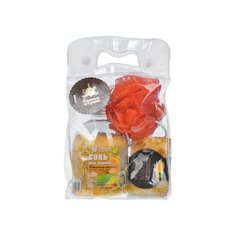 Подарочный набор 3 предмета (соль, мыло, мочалка) "Банные штучки" /6