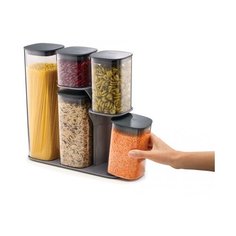 Набор из 5-ти емкостей для хранения Podium серый Joseph Joseph